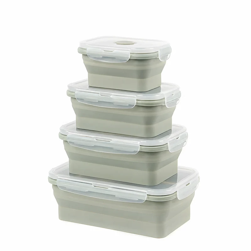 Foldable Silicone Lunch Box Set