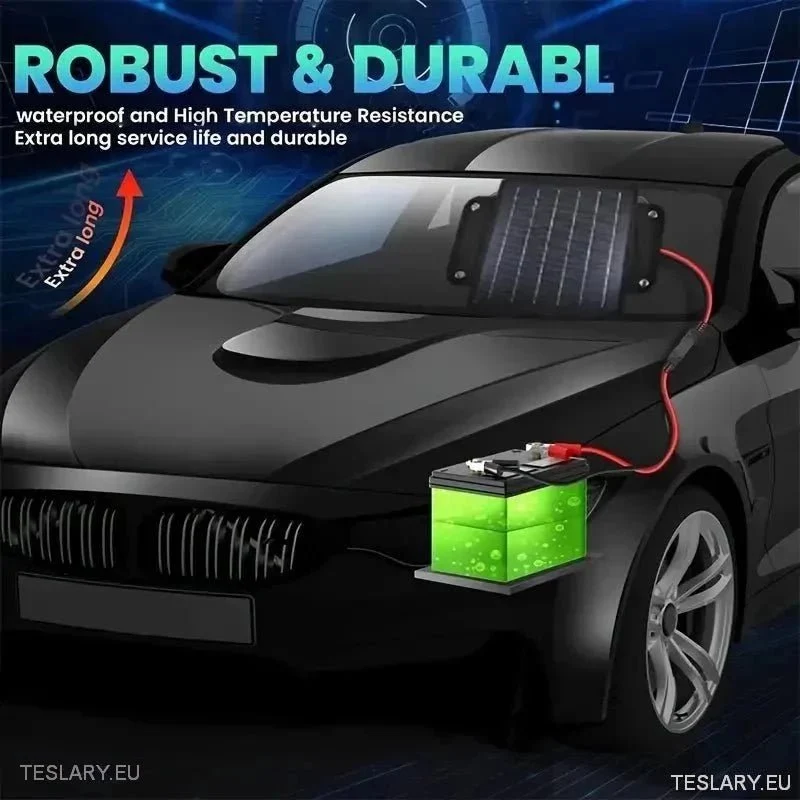 Solcellsladdare för Tesla EV 12 volts batteri