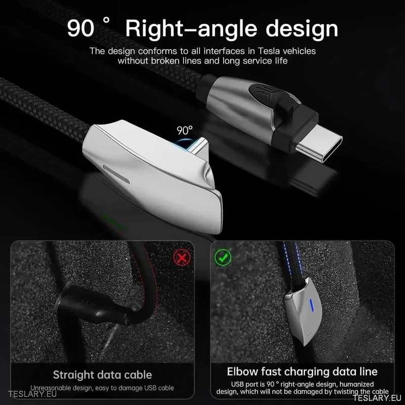 Premium USB-C-kablar för Apple- och Android-telefoner - Tesla Y/3X/S