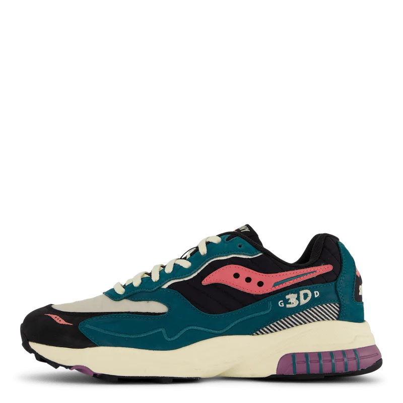 3d Grid Hurricane Green/black