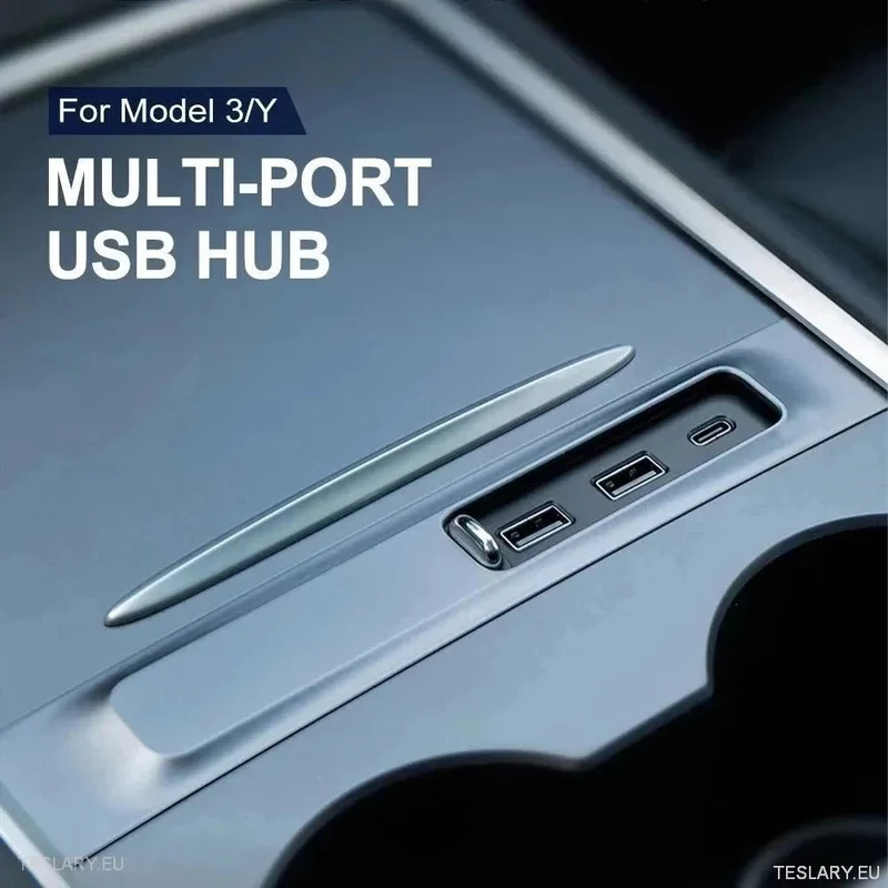 3-i-1 USB Premium Expansion Hub för Tesla 3/Y
