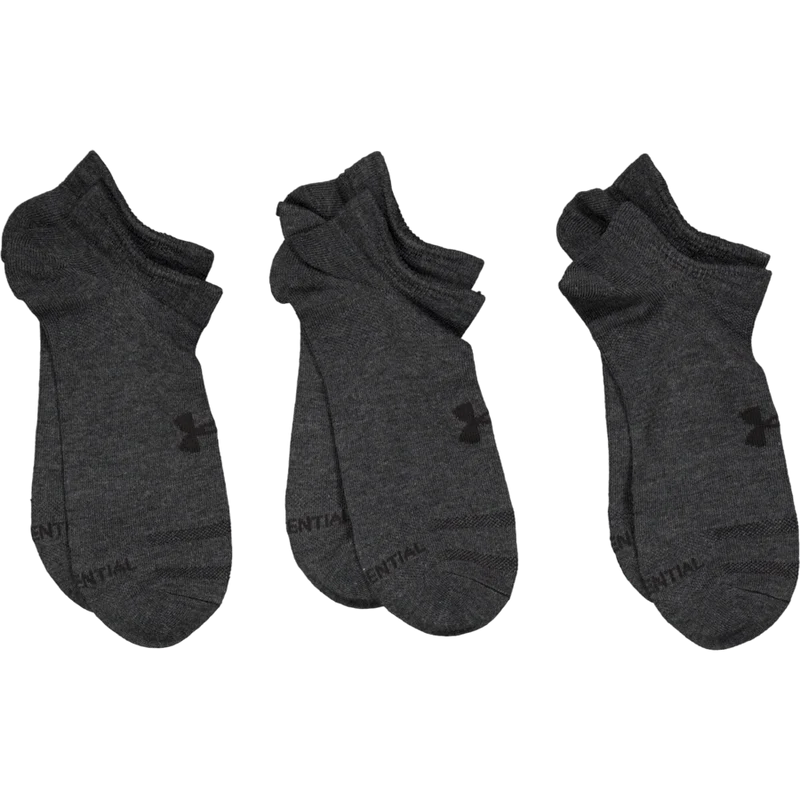 Ua Essential No Show 3pk Black