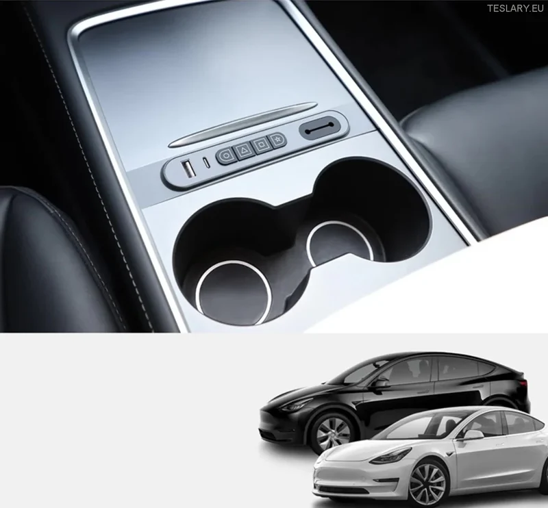 USB-expansionshub med fysiska knappkontroller för Tesla Model 3 / Y