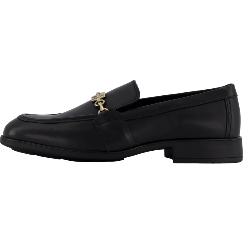 Th Chain Leather Loafer Black