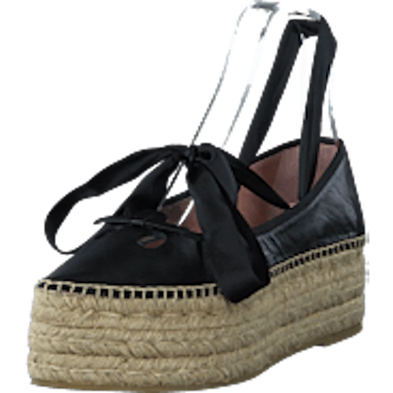 The Mouse Platform Espadrille Black