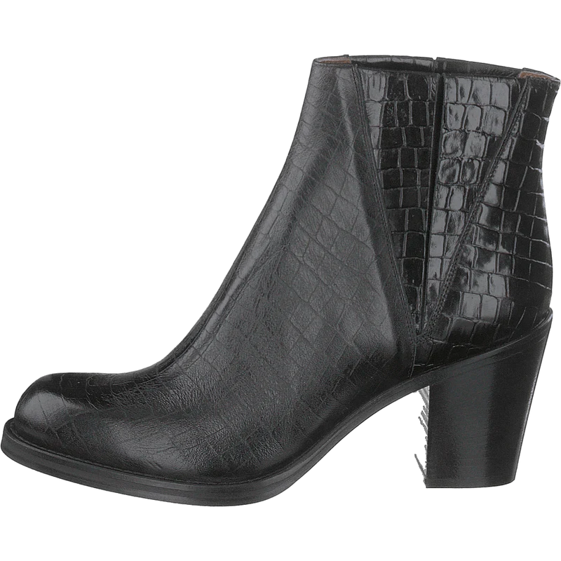 Luisa High Croco Black