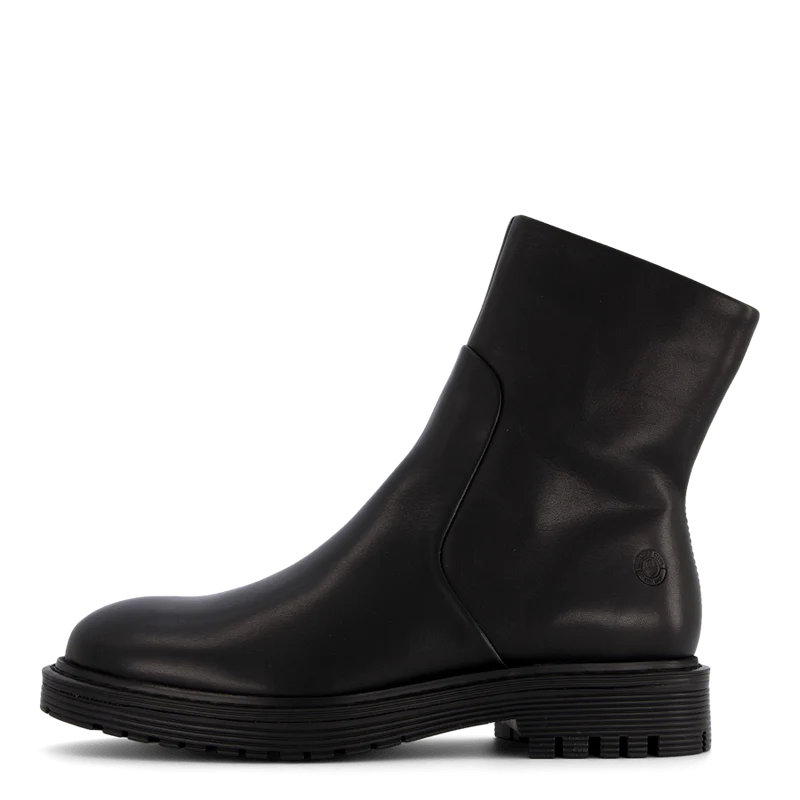 Solid W Leather Shoe Black Sky