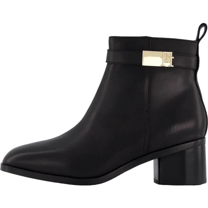 Th Logo Mid Heel Bootie Black