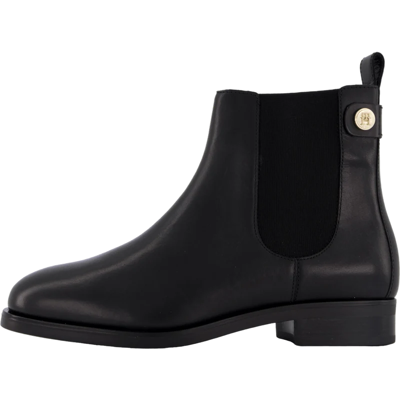 Th Stud Leather Low Chelsea Black