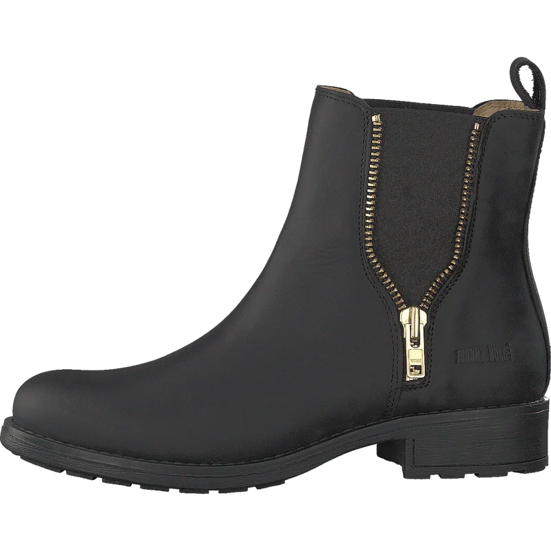 Low Chelsea Boot Black/shiny Gold
