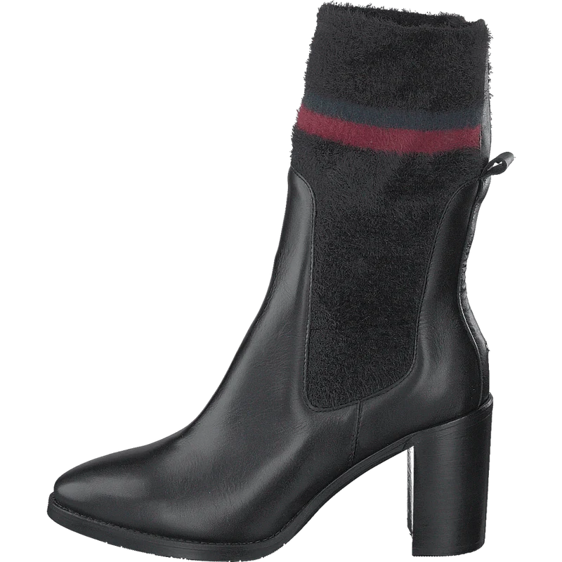 Cosy High Heel Leather Black