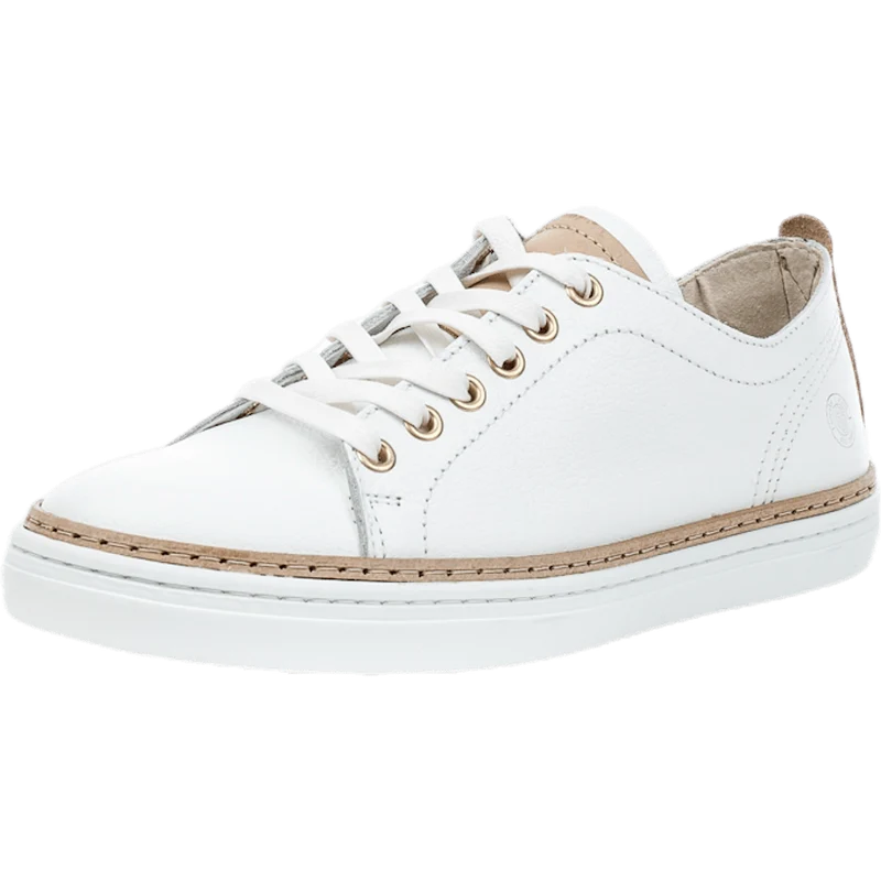 Silvermine Low Leather White