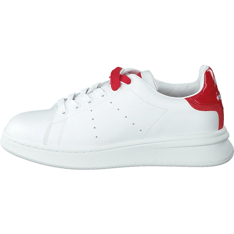 The Tennis Shoe White-red
