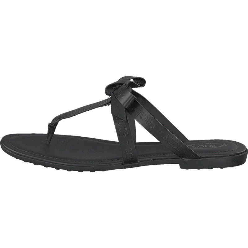 Gomma Bow Sandal Nero