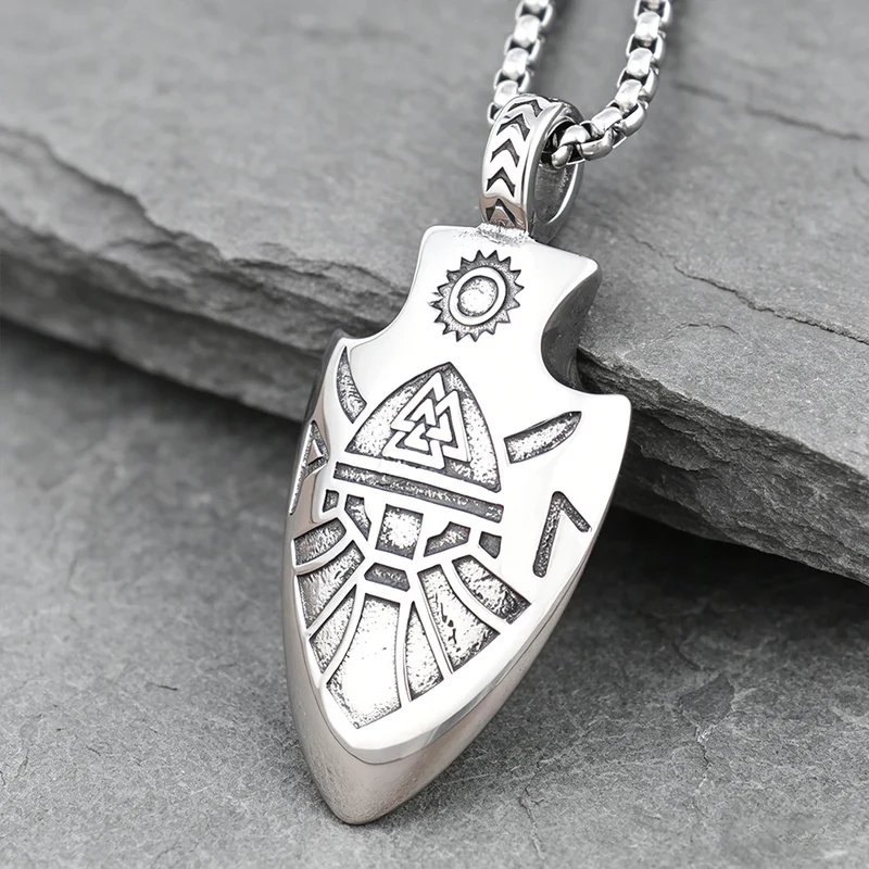 Double-Sided Viking Arrow Pendant