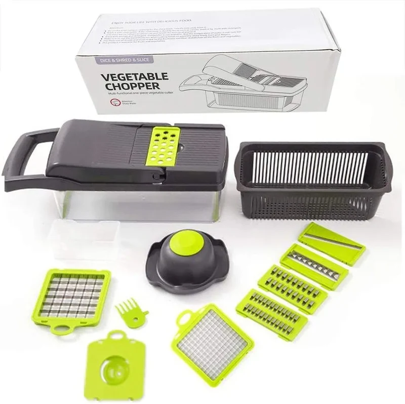 12 in 1 Vegetable Cutter Slicer Chopper with Basket