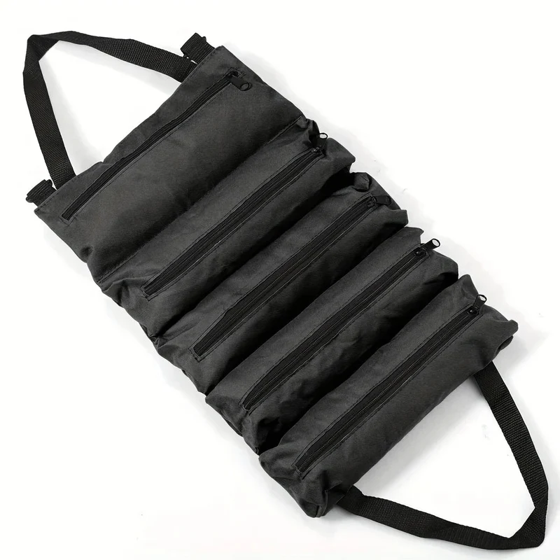 Multi-Purpose Tool Roll Bag Portable Oxford Repair Tool Bag Wrench Organizer Car First Aid Kit Wrap Roll Storage Bags