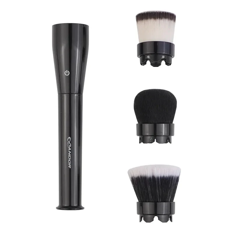 Electric Automatic 360 Degree Rotating Makeup Brush 3 in 1 Foundation Concealer Blush Brushes with Case