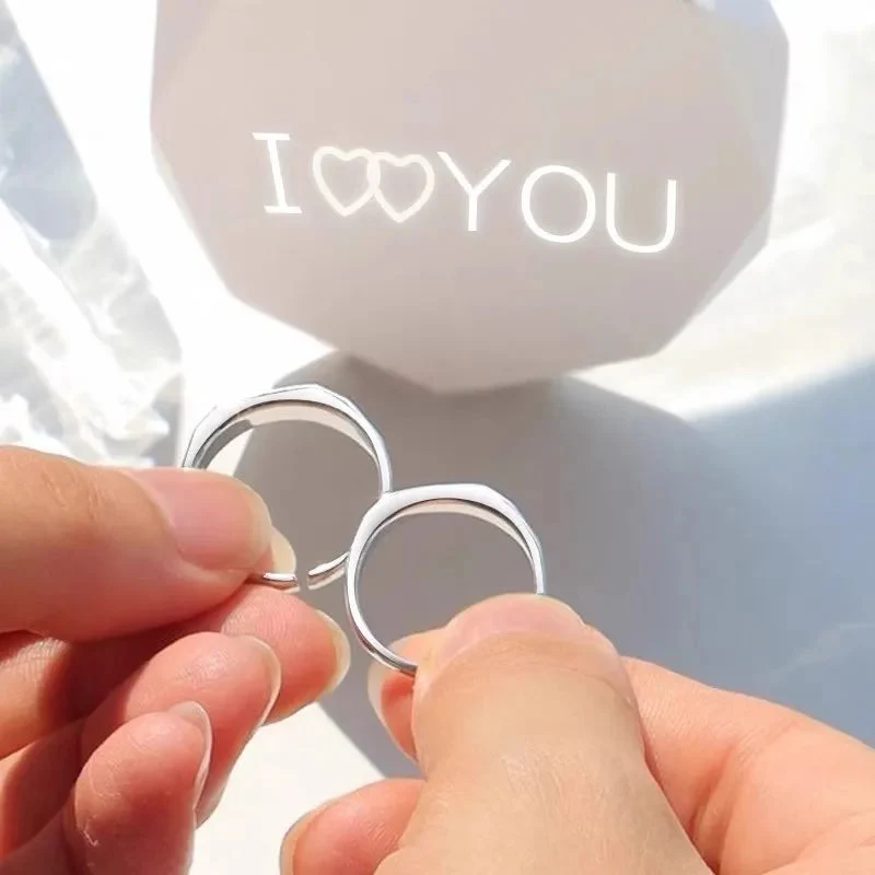 925 Sterling Silver Lovers Rings