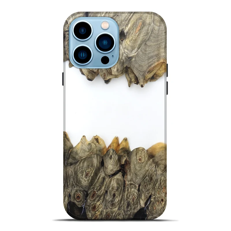 iPhone 14 Pro Max Wood Live Edge Phone Case - Jodie (Clear, 829296)