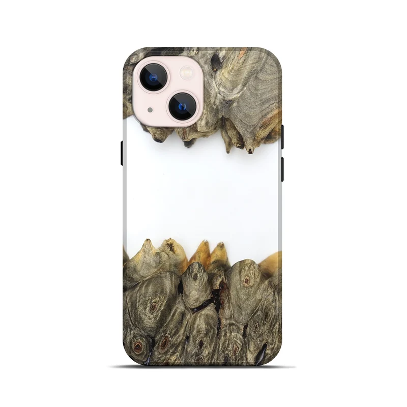 iPhone 13 mini Wood Live Edge Phone Case - Jodie (Clear, 829296)