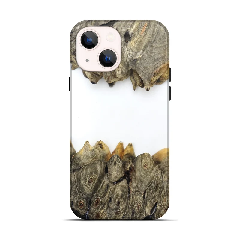 iPhone 14 Wood Live Edge Phone Case - Jodie (Clear, 829296)