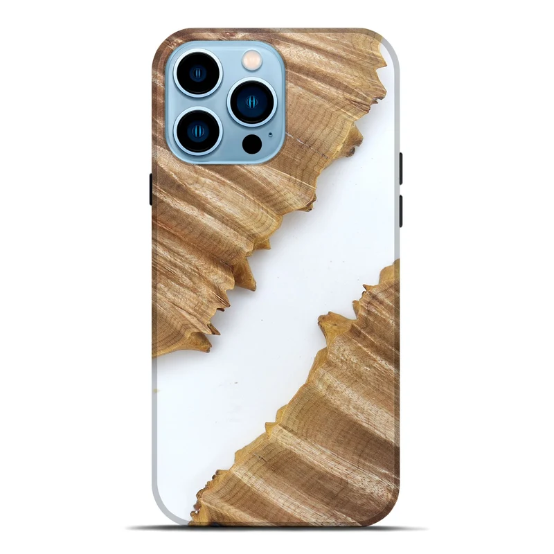 iPhone 14 Pro Max Wood Live Edge Phone Case - Al (Clear, 829292)