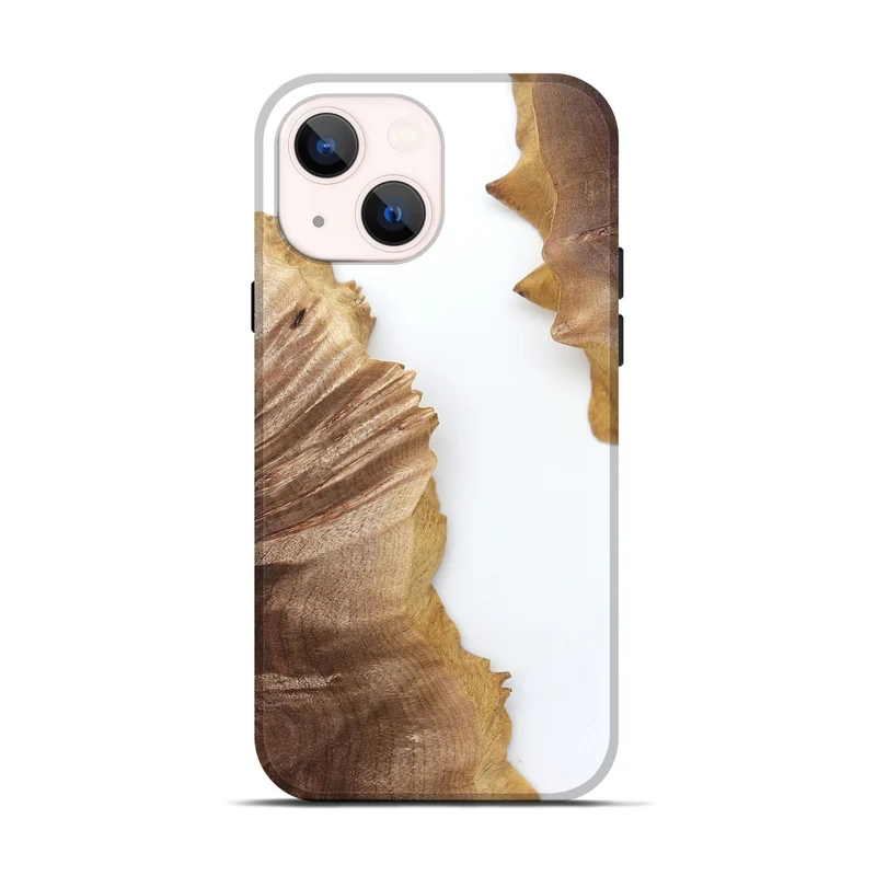 iPhone 14 Wood Live Edge Phone Case - Blake (Clear, 829289)
