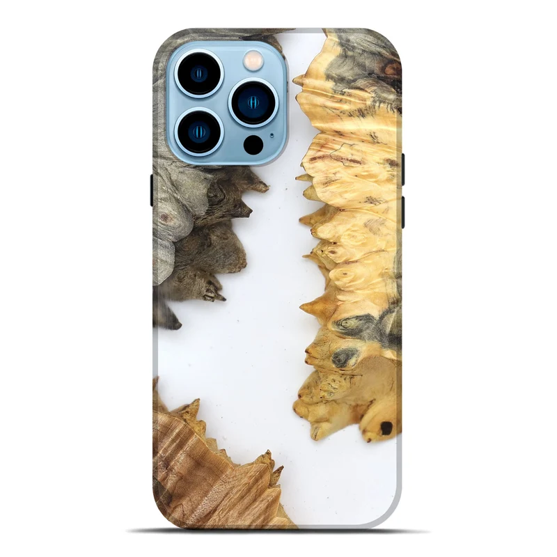 iPhone 14 Pro Max Wood Live Edge Phone Case - Sharyn (Clear, 829285)