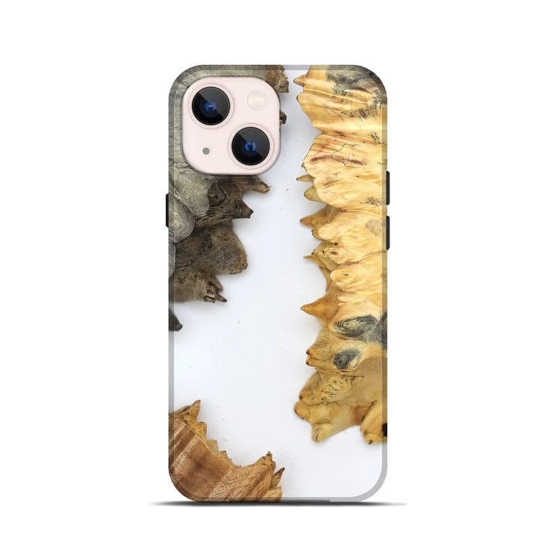 iPhone 13 mini Wood Live Edge Phone Case - Sharyn (Clear, 829285)