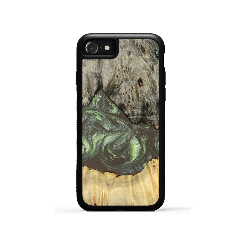 iPhone SE Wood Phone Case - Arlo (Green, 829982)