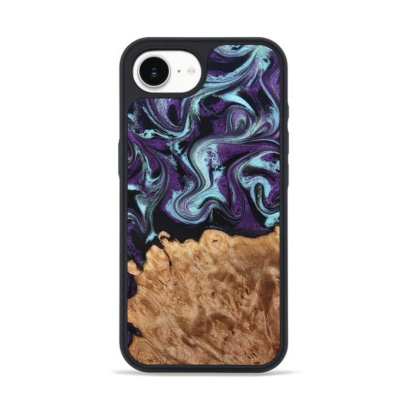 iPhone 16e Wood Phone Case - Florida (Purple, 830018)