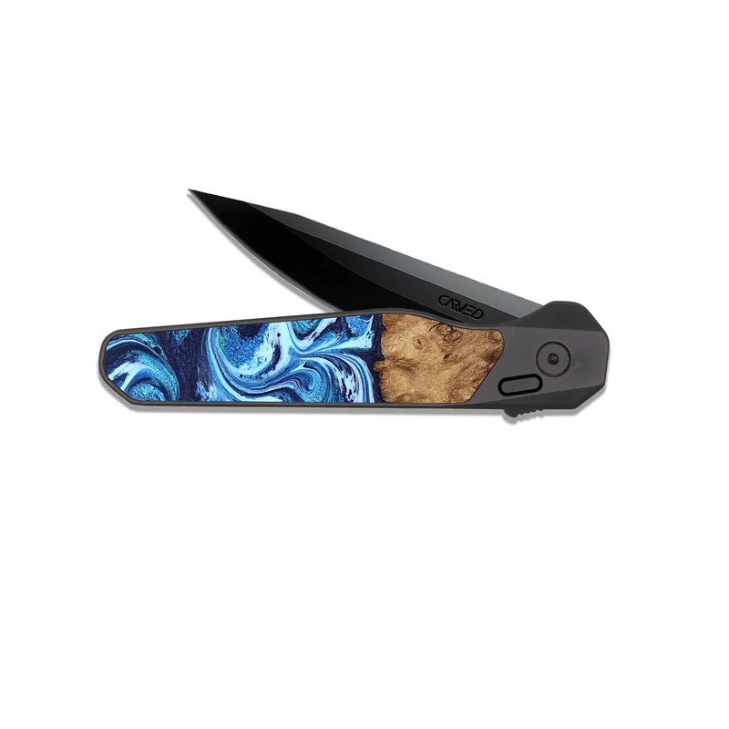 EDC Dark Slate Wood Pocket Knife - Manila (Blue, 829952)