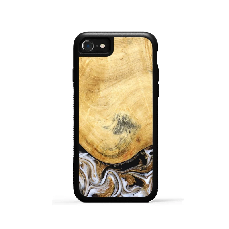 iPhone SE Wood Phone Case - Kamiyah (Black & White, 830030)