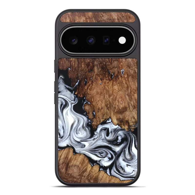 Pixel 11 Pro XL Wood Phone Case - Hailee (Black & White, 830044)