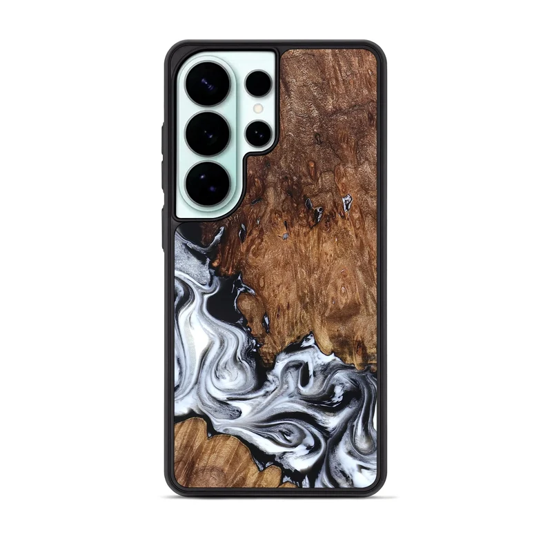 Galaxy S26 Ultra Wood Phone Case - Hailee (Black & White, 830044)