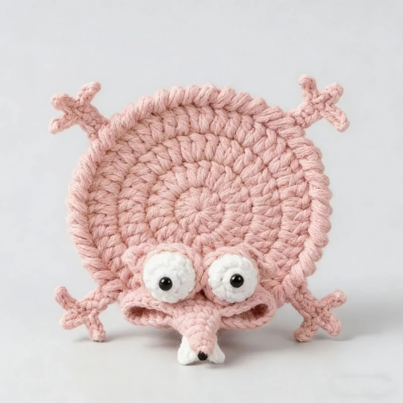 Crochet Mouse Drink Coaster