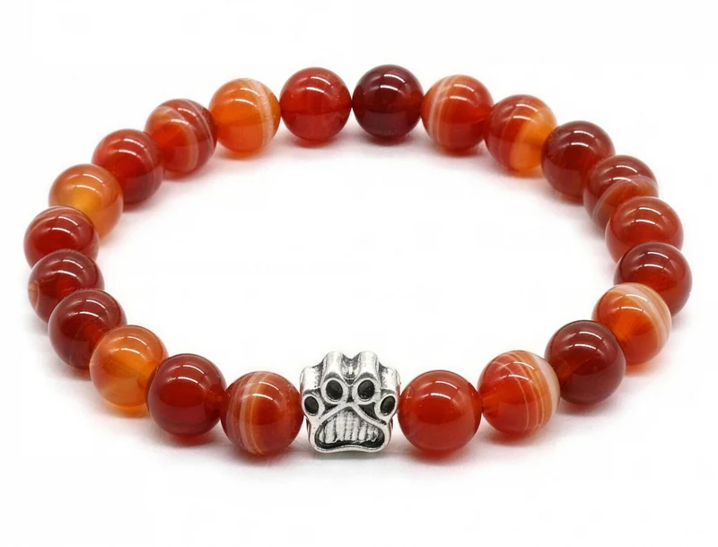 Dog Paw Bead Bracelet