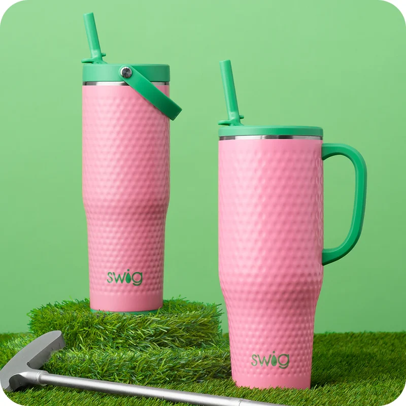 Pink Golf Ball Leakproof To-Go Tumbler 30oz