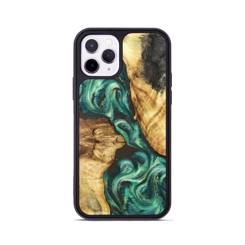 iPhone 11 Pro Wood Phone Case - Carie (Green, 829981)