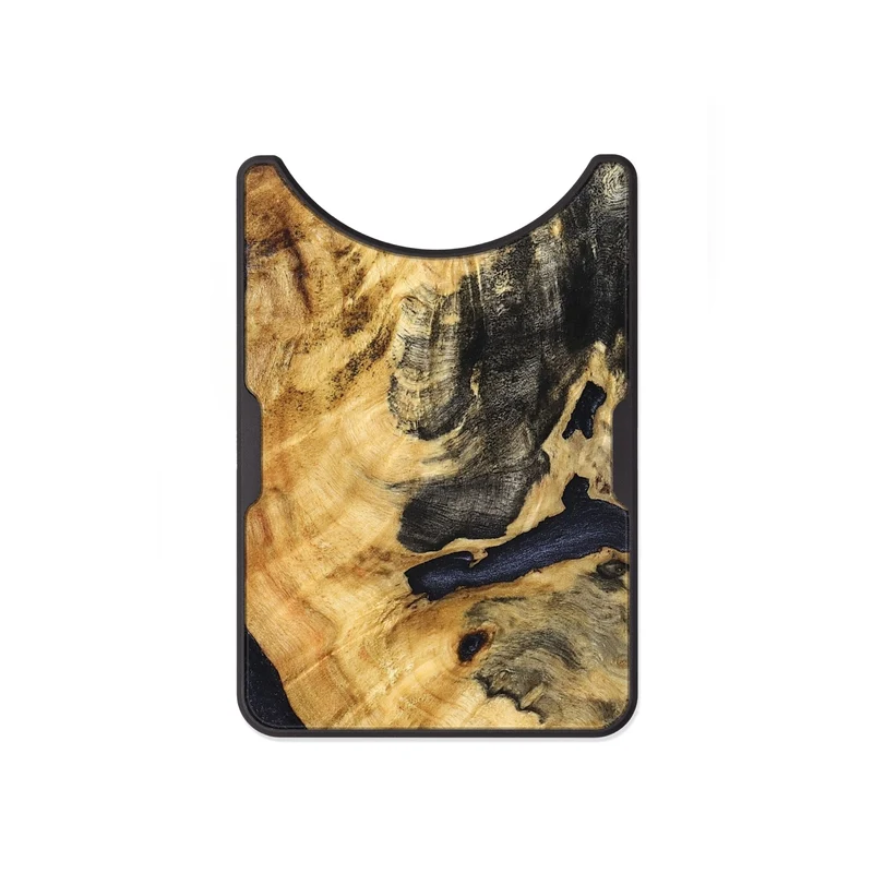 Alloy Wood Wallet - Nataly (Wood Burl, 830028)