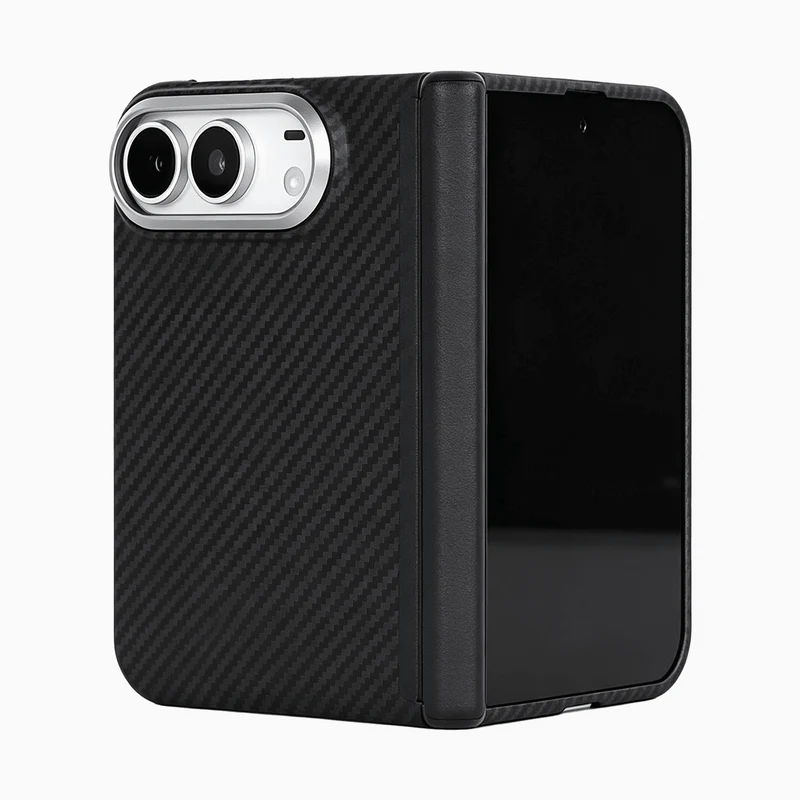 NexTECH® | Ultra-Thin Full-Cover Aramid Fiber Magnetic Case with Hinge Protection for iPhone Duo