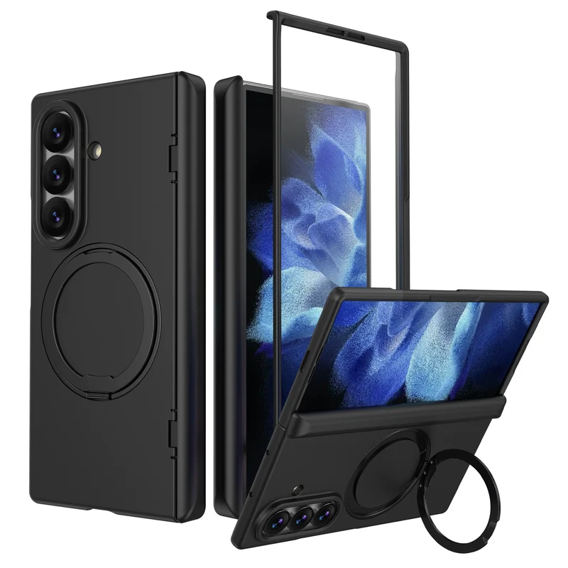 NexTECH® | Full-Cover Magnetic Case with 360° Rotating Ring for Galaxy Z Fold Series