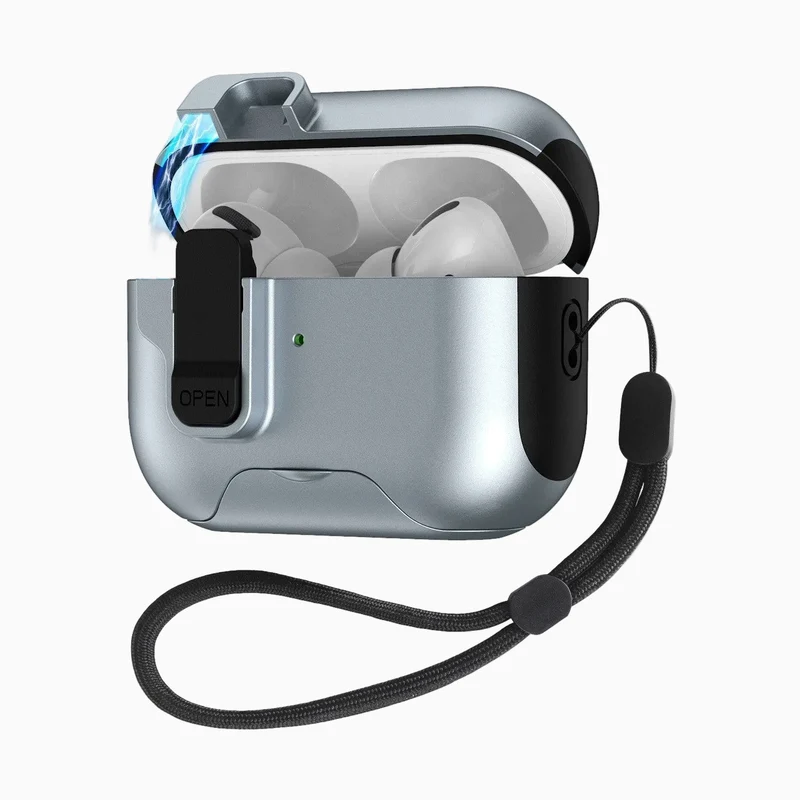 NexTECH® | Lock-Clip AirPods Pro Case with Built-in Stand
