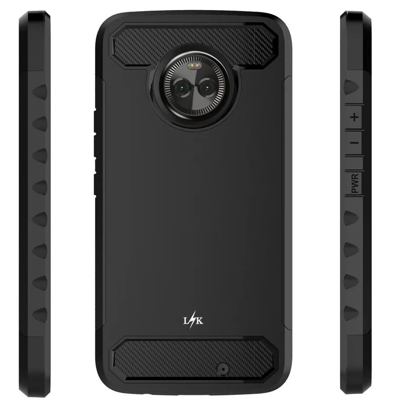 Moto X4 Case, LK [Carbon Fiber] Shock Absorption Hybrid Armor Defender Protective Case Cover for Motorola Moto X4