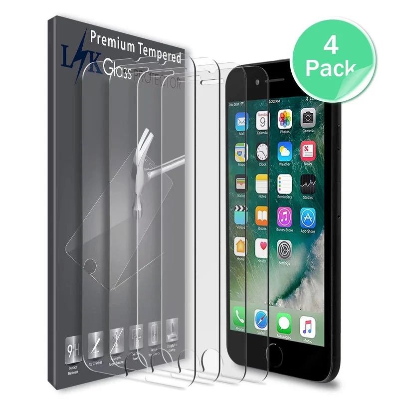 iPhone 6 / iPhone 6S Screen Protector (4-Pack) [Tempered Glass] with Lifetime Replacement Warranty
