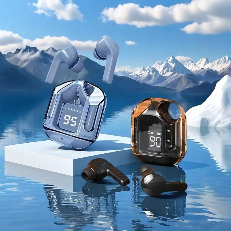 T2 Trådlösa Mini Hörlurar LED Ström Digital Display TWS Trådlösa
