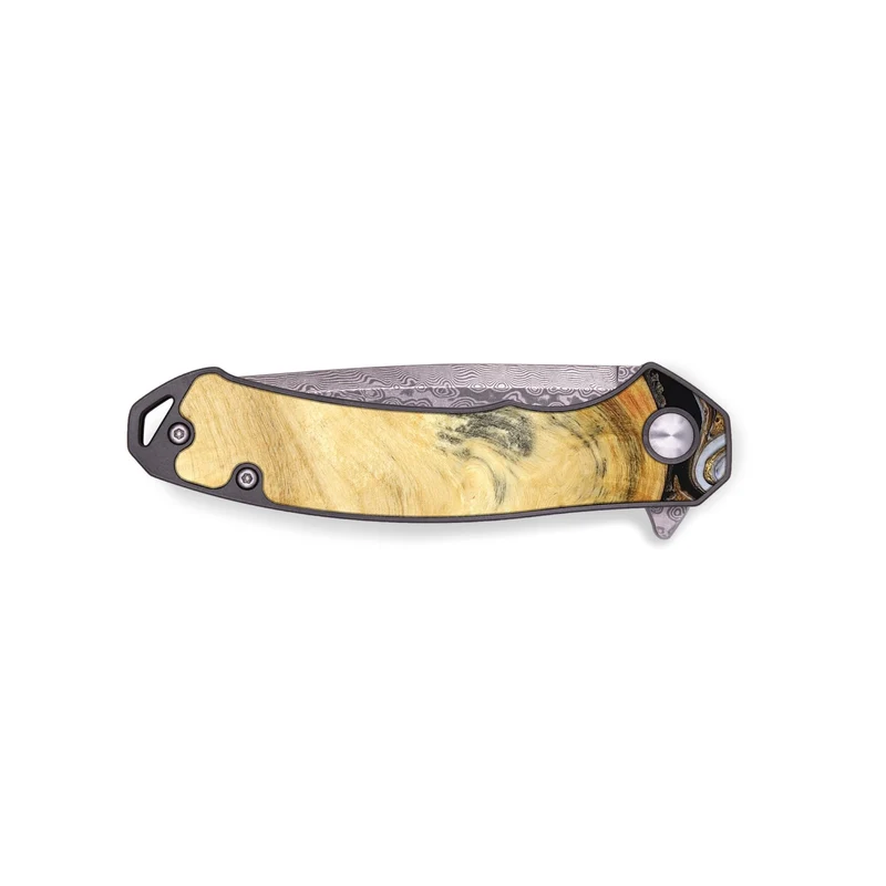 EDC Wood Pocket Knife - Kamiyah (Black & White, 830030)