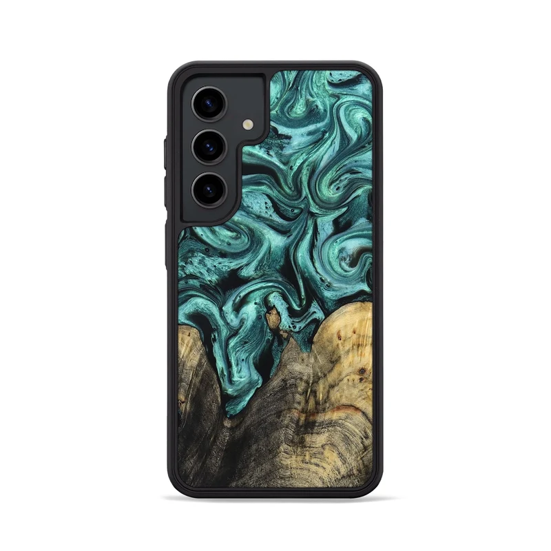 Galaxy S24 Wood Phone Case - Omarion (Green, 829977)