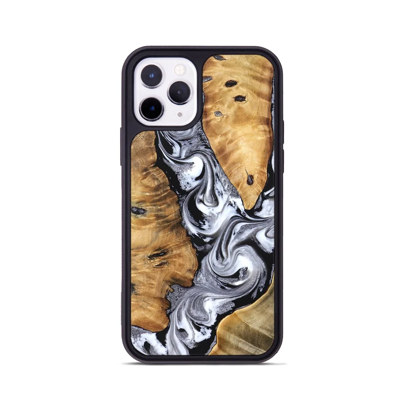 iPhone 11 Pro Wood Phone Case - Cloe (Black & White, 830041)